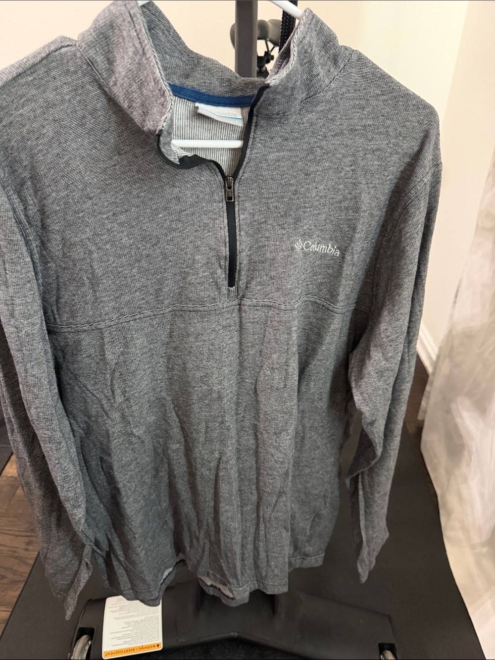 Columbia Men's Heather Gray Half-Zip Pullover Sweater